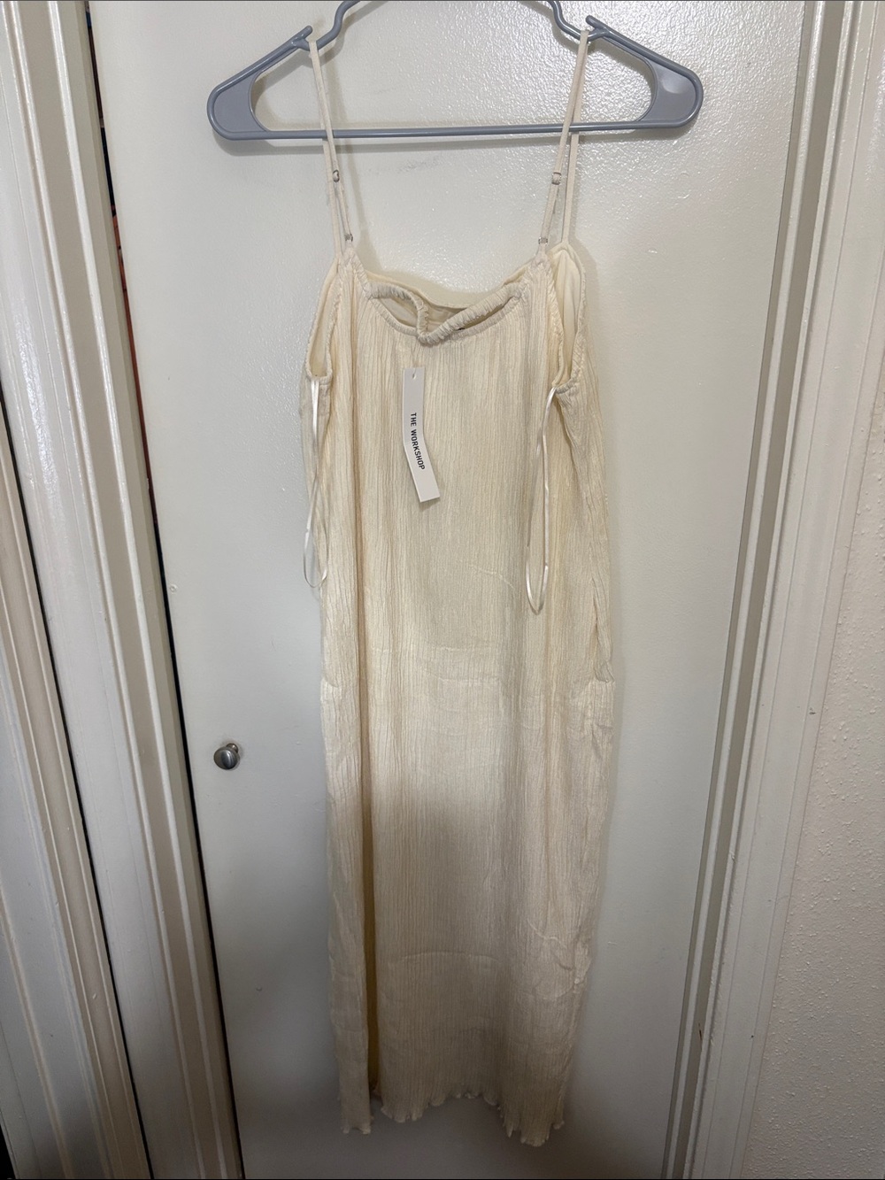 Zara Cream Midi Slip Dress - Picture 3 of 6
